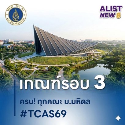 เกณฑ์ขั้นตำ่/องค์ประกอบที่ใช้ และจำนวนรับเข้า ม.มหิดล TCAS69